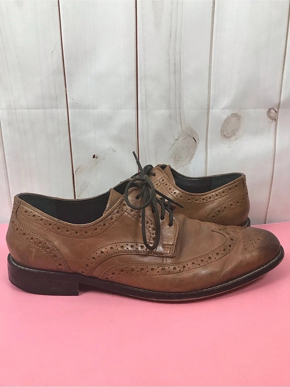 Nunn Bush Nelson Wingtip Oxford Men's Brown Leather Shoes US 10 M - Picture 6 of 10